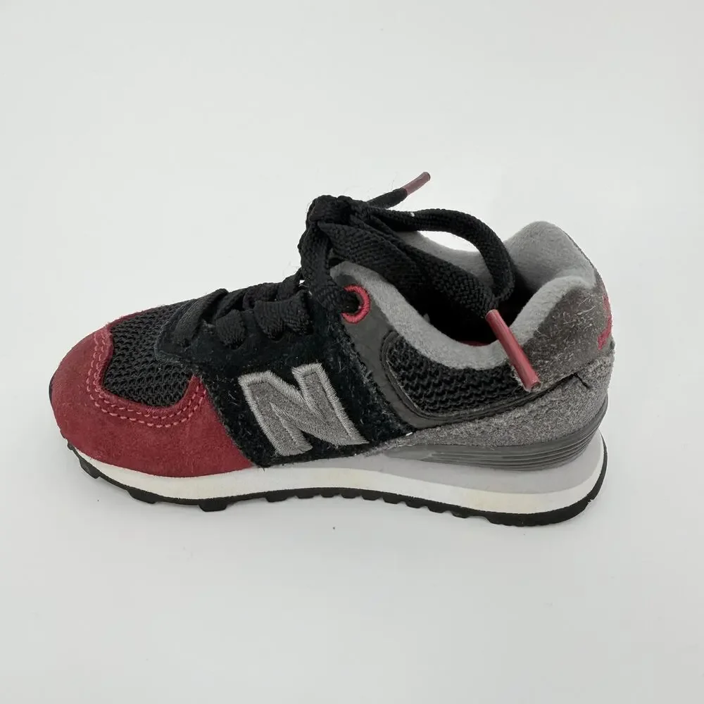 New Balance Baby Infant's 574 Sport Pack Lace up Sneaker‎ - Black / Red SIZE 5.5